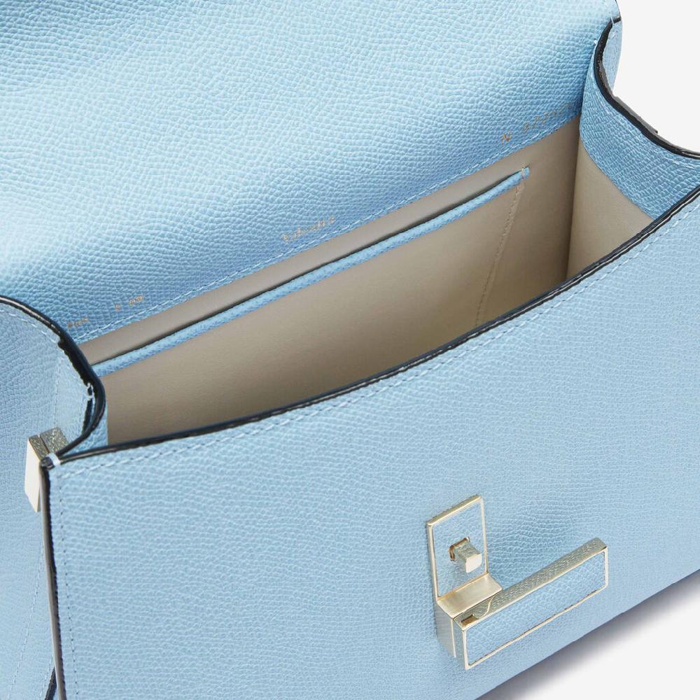 Valextra Borsa a mano da Donna Mini in Pelle Blu | Valextra Iside Vendita calda