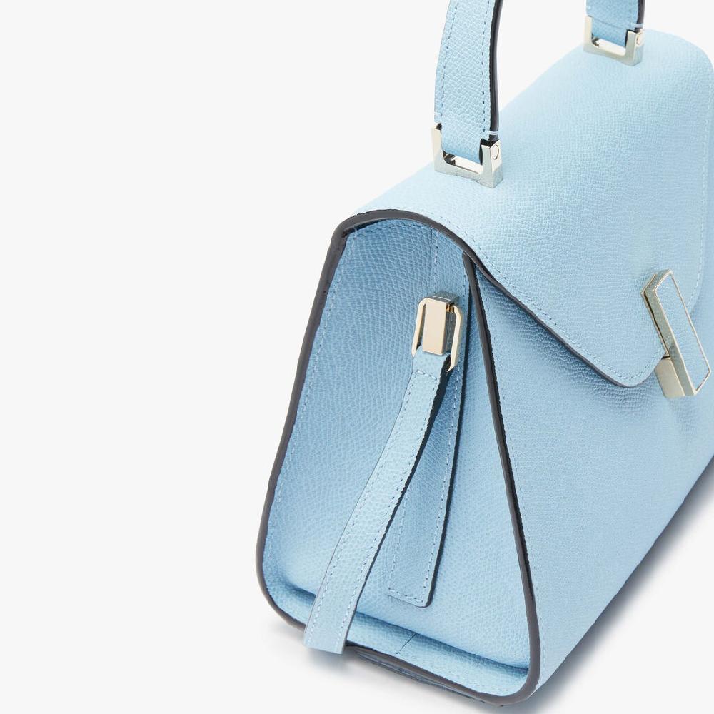 Valextra Borsa a mano da Donna Mini in Pelle Blu | Valextra Iside Vendita calda