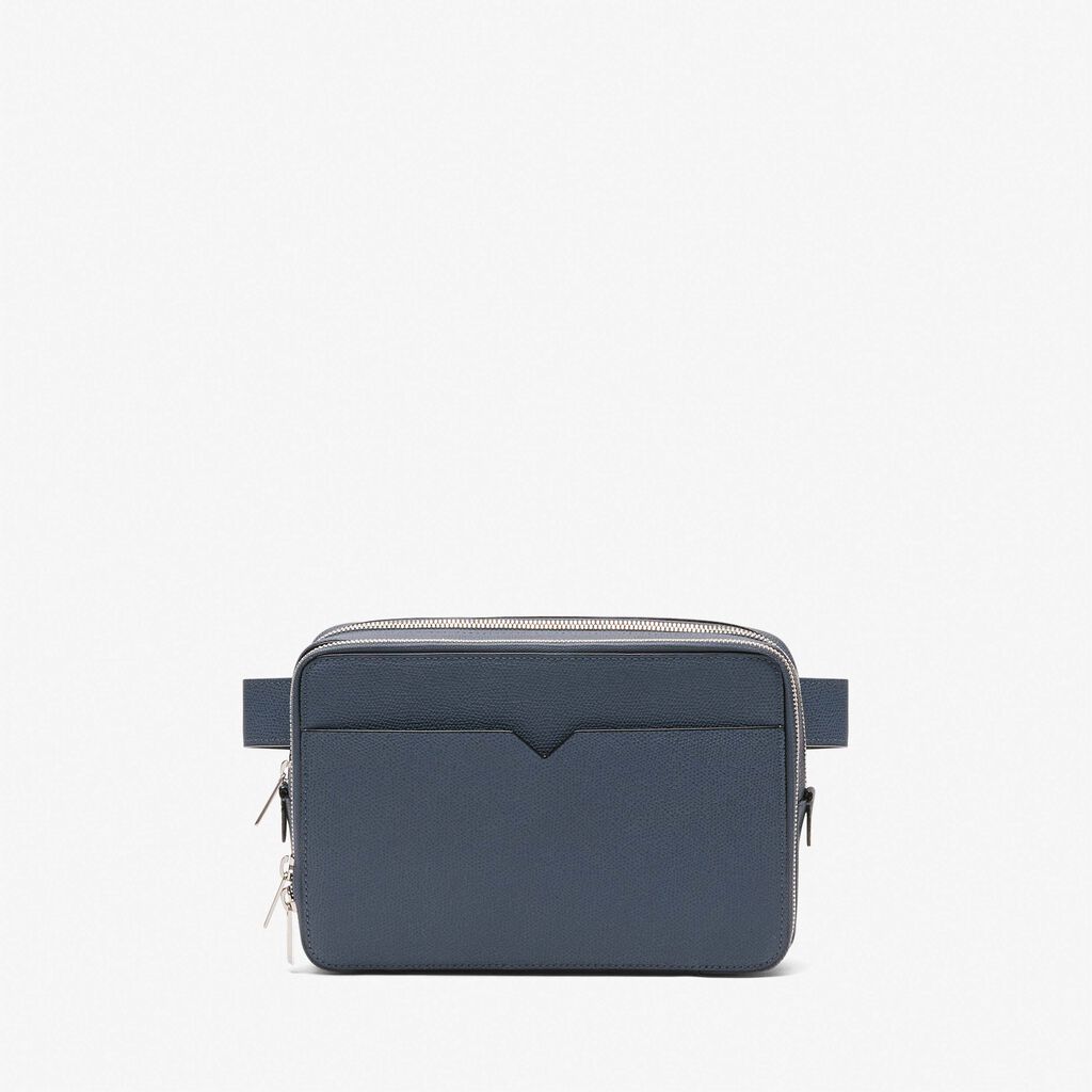 Valextra Borsa a tracolla da Uomo in Pelle Grigia | Valextra V-Line Latest fashion