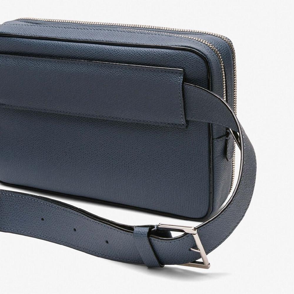 Valextra Borsa a tracolla da Uomo in Pelle Grigia | Valextra V-Line Latest fashion