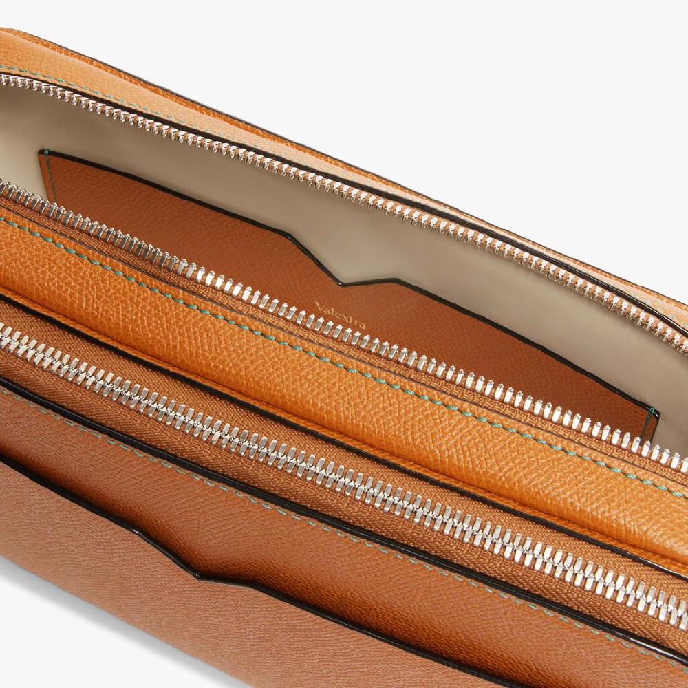 Valextra Marsupio a tracolla in Pelle Marrone | Valextra V-Line Offerte esclusive