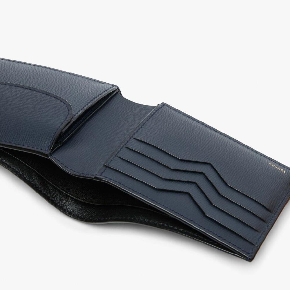 Valextra Portafoglio bifold in Pelle Blu | Valextra piccola pelletteria Grandi sconti