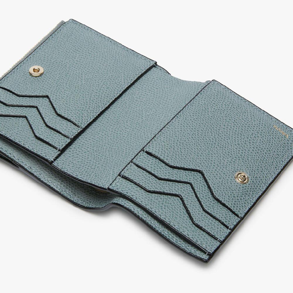 Valextra Portafoglio da Donna di Lusso in Pelle Azzurra cerulea | Valextra Sconti VIP