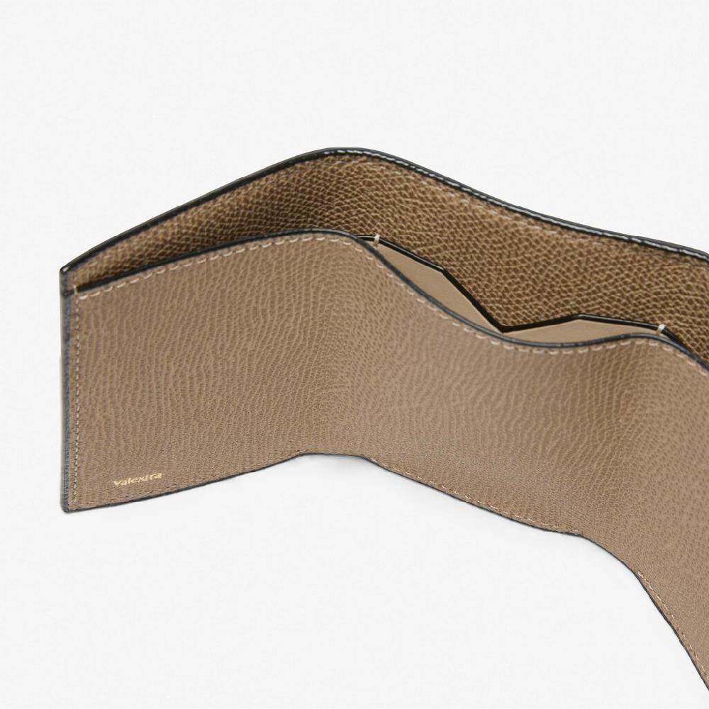 Valextra Portafoglio Bifold in Pelle Marrone Tortora | Valextra Super Saving Price