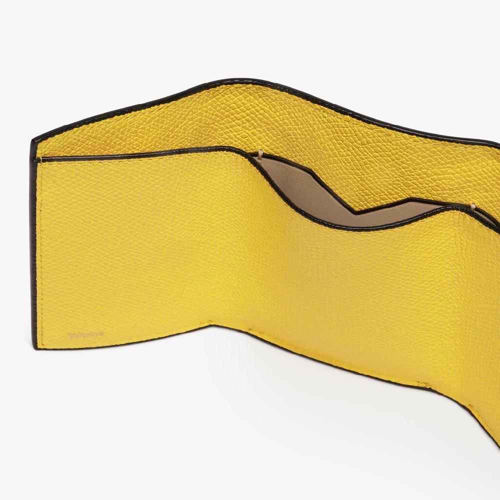 Valextra Portafoglio bifold in Pelle Gialla | Valextra Offerta settimanale