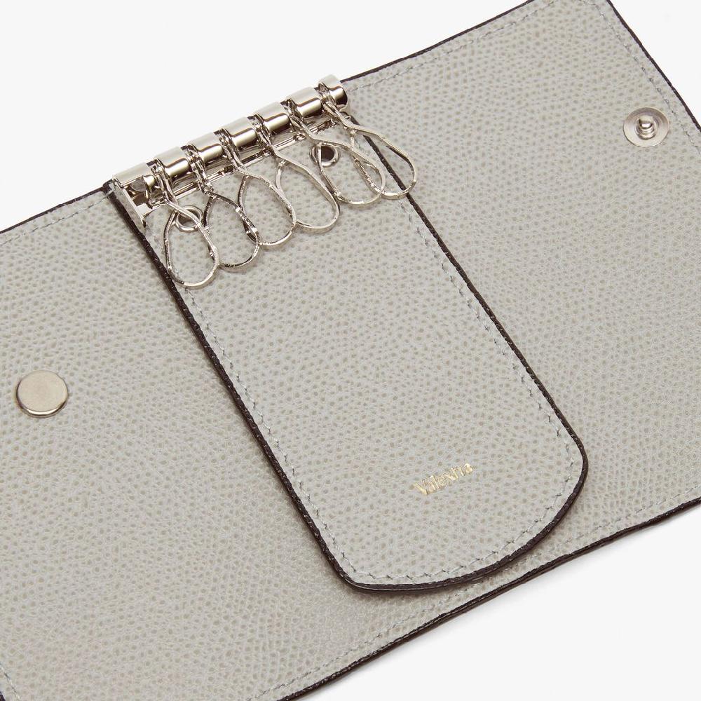 Valextra Portachiavi in Pelle Grigio chiaro | Valextra Rilascio limitato