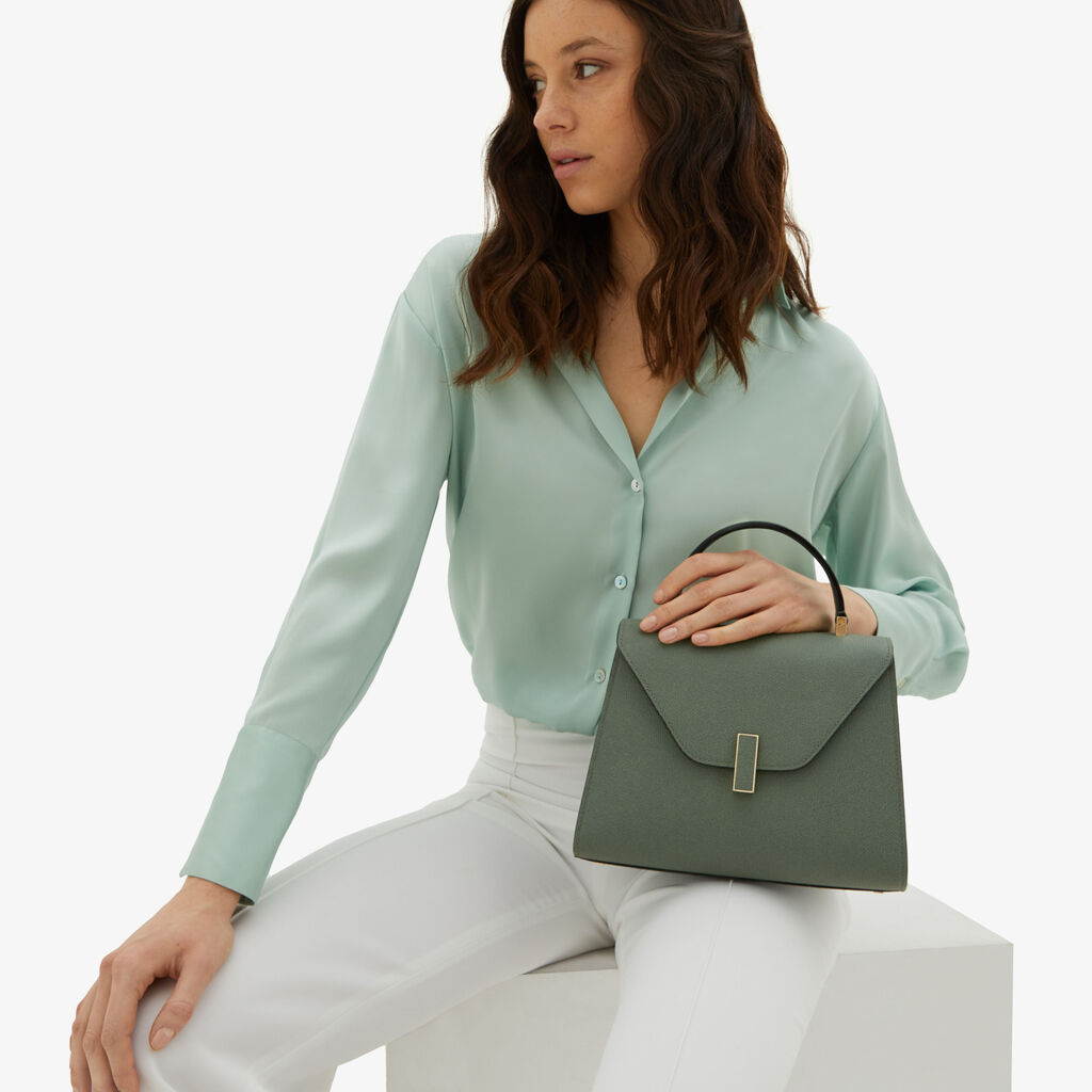 Valextra Borsa a mano da Donna in Pelle Verde di Lusso | Valextra Iside Ultimi due giorni