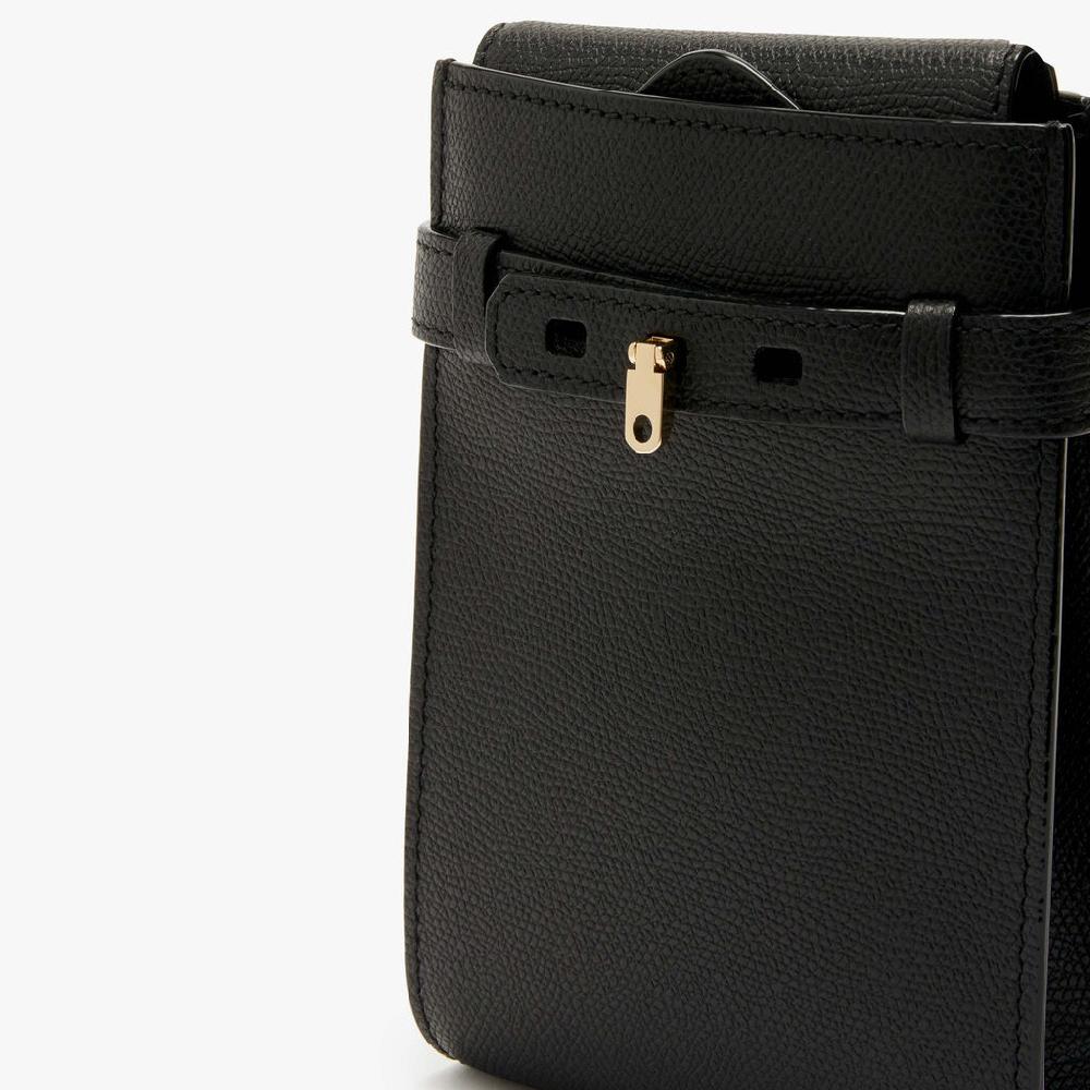 Valextra Borsa a tracolla Micro in Pelle Nera | Valextra Brera Offerta speciale della fabbrica