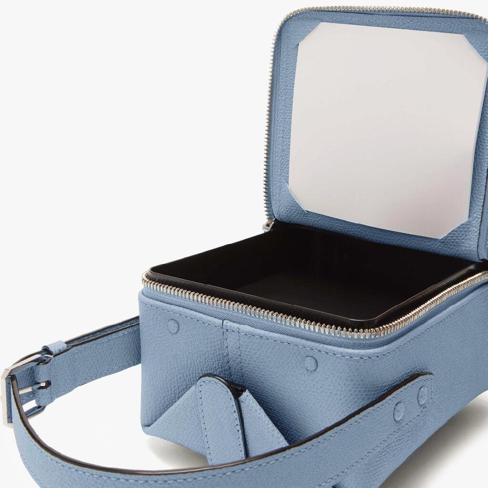 Valextra Borsetta in Pelle Azzurra con tracolla | Valextra Tric Trac Enormi sconti