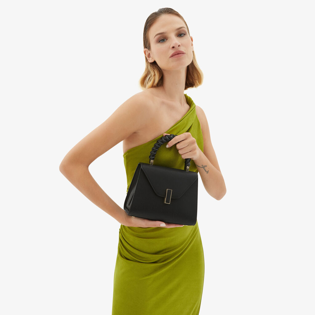 Valextra Borsa a mano da Donna Mini in Pelle rigida Nera | Valextra Iside Officina