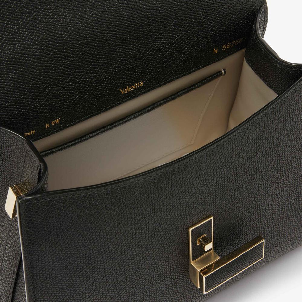 Valextra Borsa a mano da Donna Mini in Pelle rigida Nera | Valextra Iside Officina