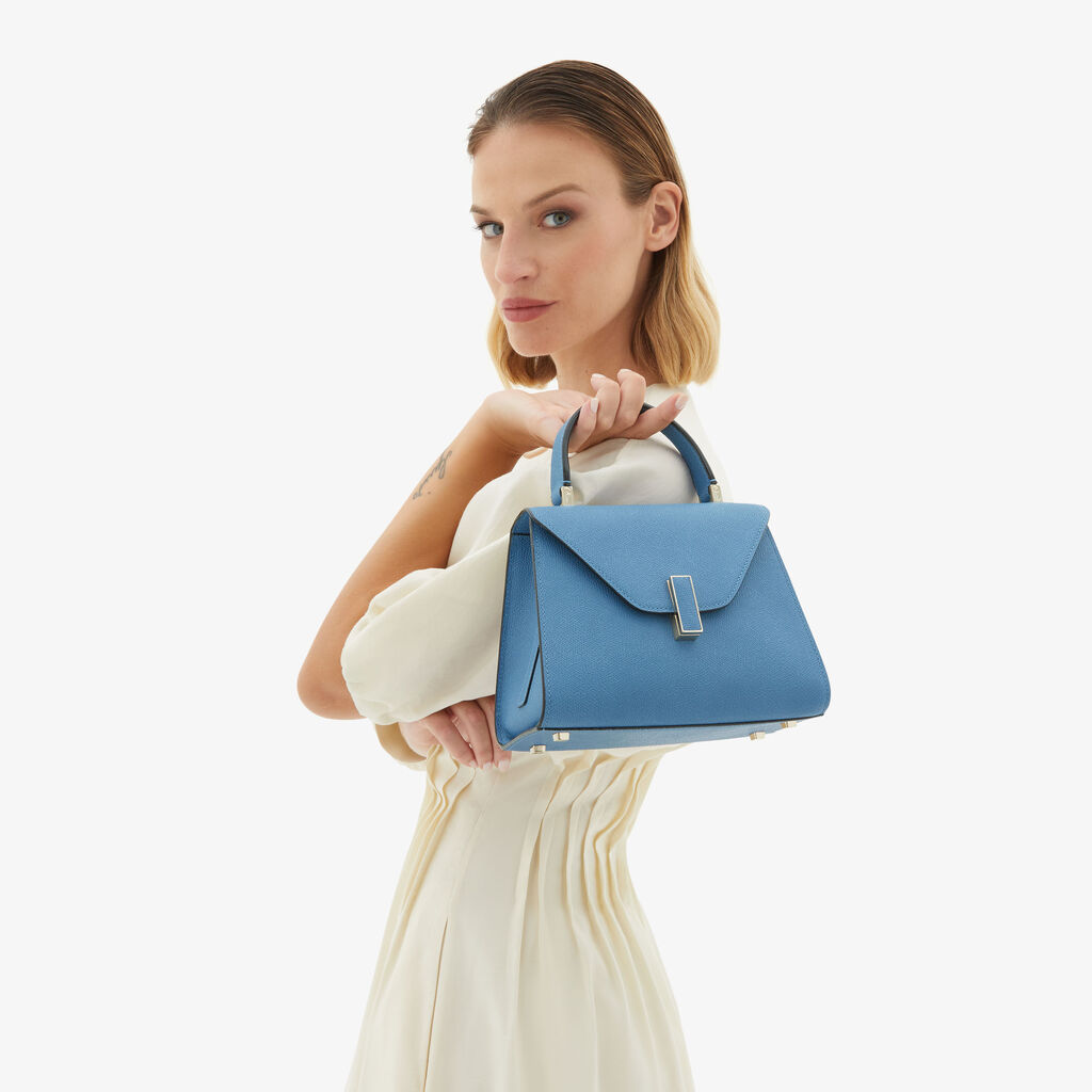 Valextra Borsa a mano da Donna Mini in Pelle Azzurra | Valextra Iside Limitato a 3 giorni