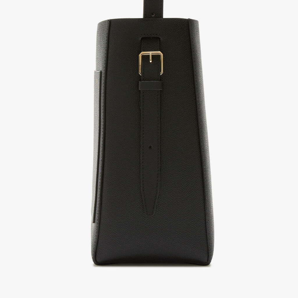 Valextra Borsa a secchiello da Donna di Lusso in Pelle Nera | Valextra Soft Duty-free