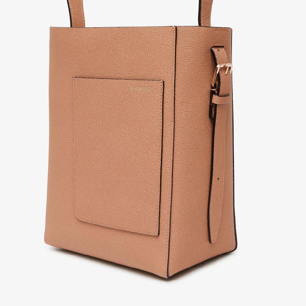 Valextra Borsa a secchiello Donna Mini in Pelle Marrone | Valextra Soft 50% di sconto per tempo limitato