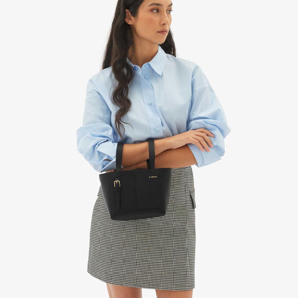 Valextra Borsa a secchiello da Donna in Pelle Nera | Valextra Soft Sconti questo mese