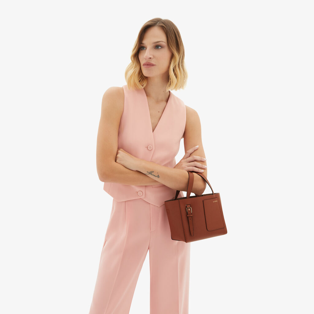 Valextra Borsetta a secchiello da Donna Marrone di Lusso | Valextra Soft 2025