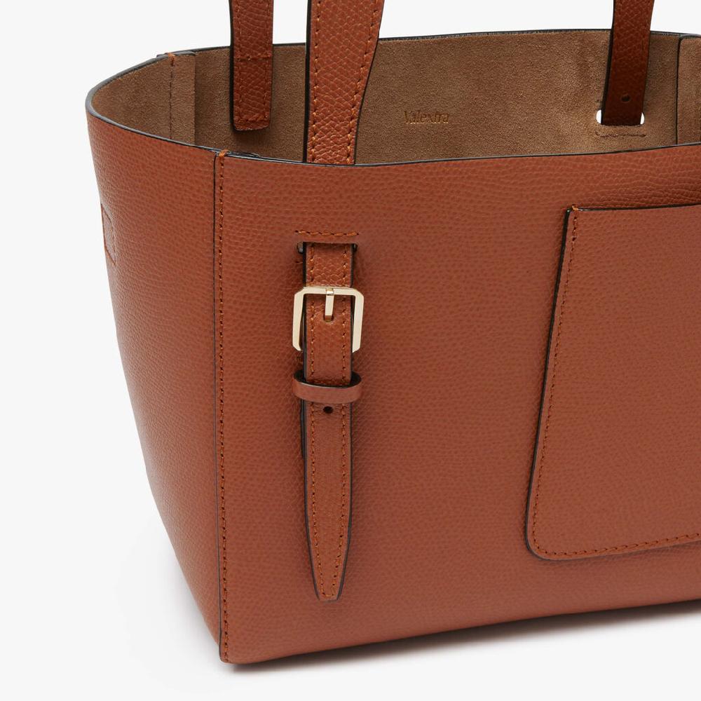 Valextra Borsetta a secchiello da Donna Marrone di Lusso | Valextra Soft 2025