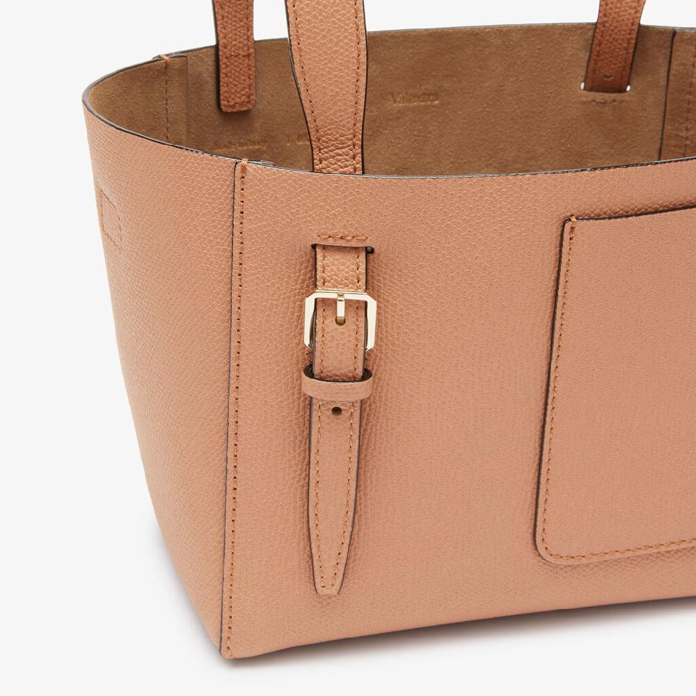 Valextra Borsa a secchiello da Donna di Lusso in Pelle Marrone | Valextra Soft Italy