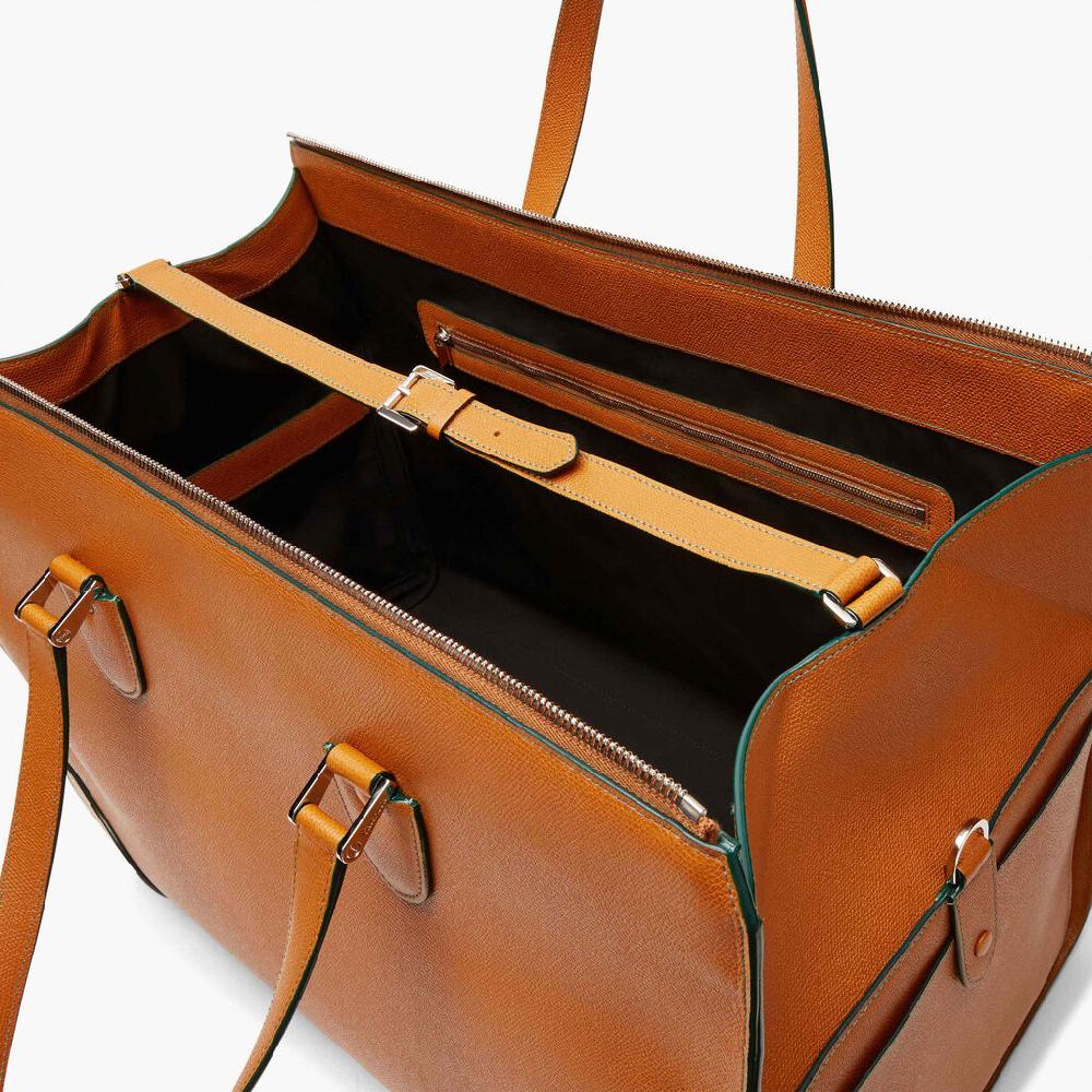 Valextra Borsone viaggio Grande in Pelle Marrone | Valextra Boston Qualità