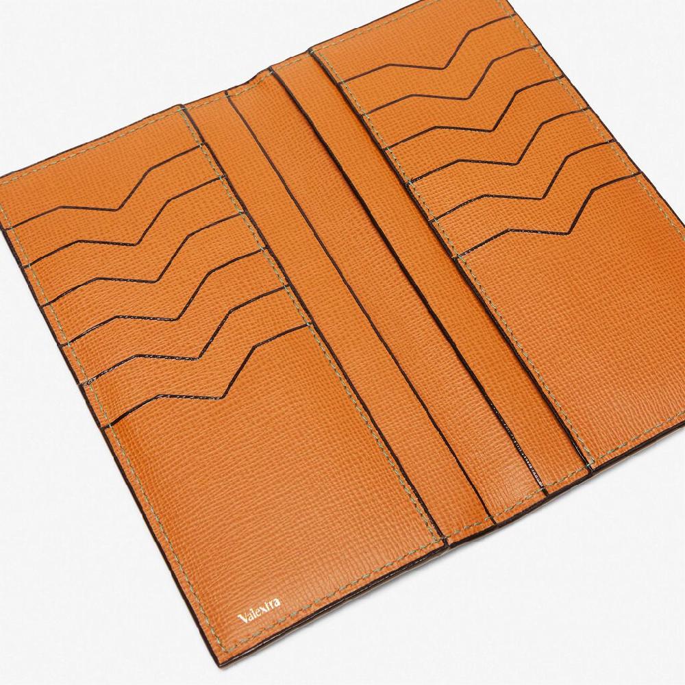 Valextra Portafoglio Bifold con tasche in Pelle Marrone | Valextra Shopping Online
