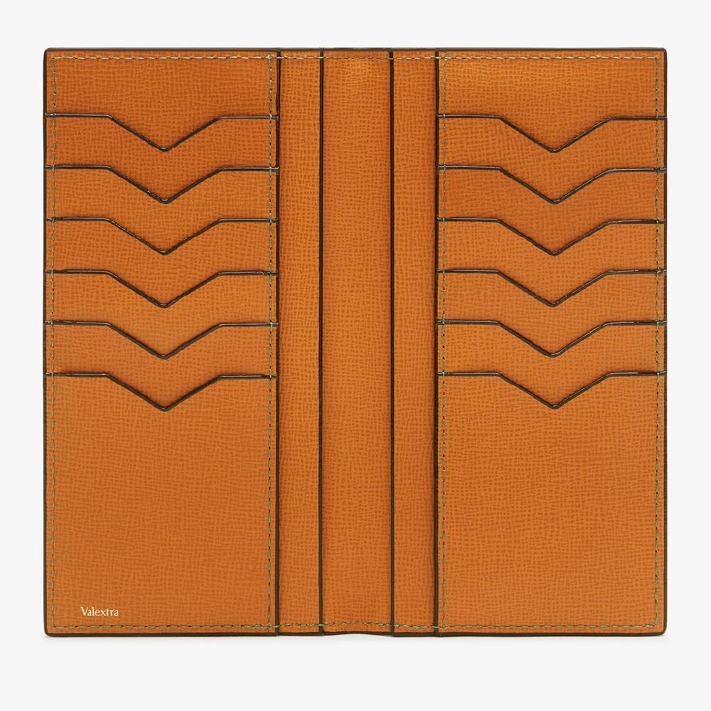 Valextra Portafoglio Bifold con tasche in Pelle Marrone | Valextra Shopping Online