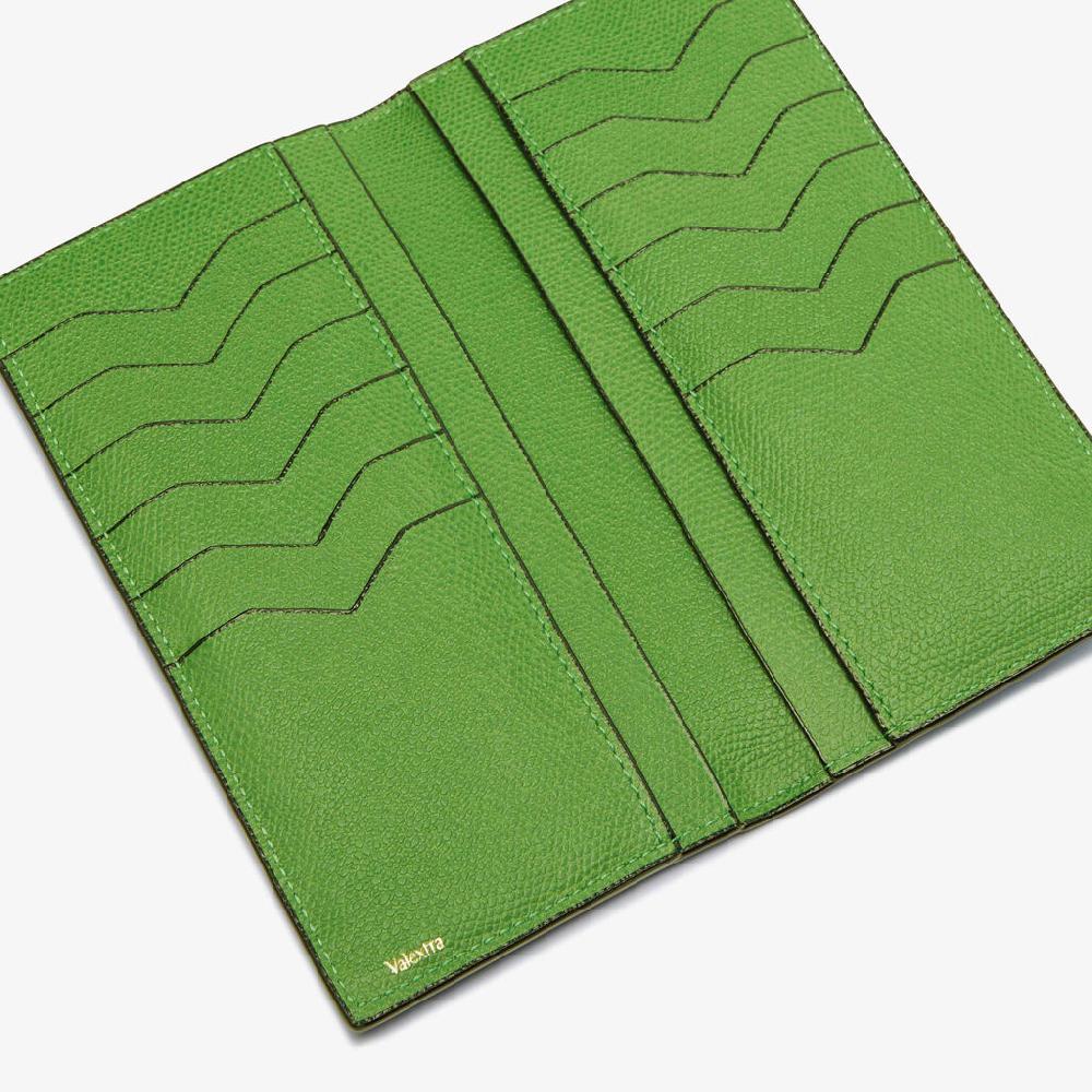 Valextra Portafoglio verticale da Donna in Pelle Verde | Valextra Affare Del Giorno