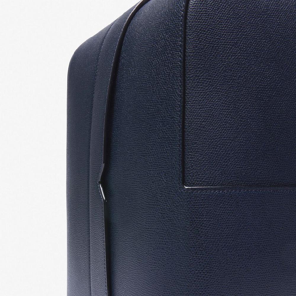 Valextra Zaino porta PC e tablet in Pelle Blu | Valextra V-Line Presa
