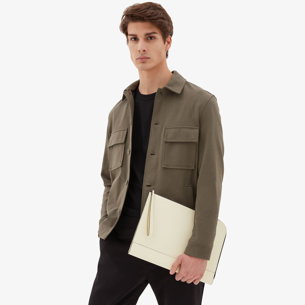 Valextra Borsa sottobraccio portadocumenti in Pelle Bianca | Valextra Sconto