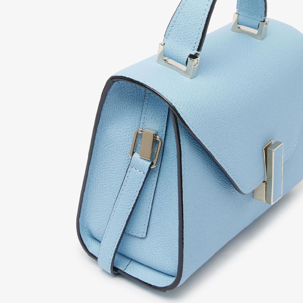 Valextra Borsa tracolla da Donna in Pelle rigida Blu | Valextra Iside Outlet