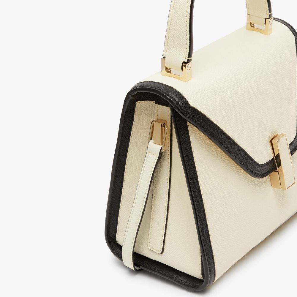 Valextra Borsa a mano Mini in Pelle Bianca | Valextra Iside Offerte