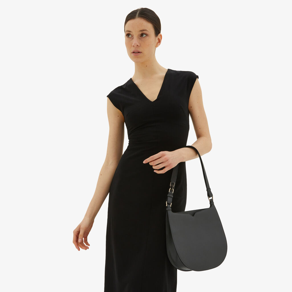 Valextra Borsa a spalla da Donna in Pelle Grigia | Valextra Hobo I Più Venduti