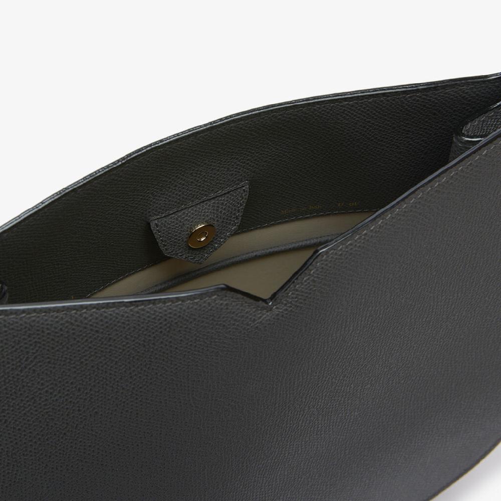 Valextra Borsa a spalla da Donna in Pelle Grigia | Valextra Hobo I Più Venduti