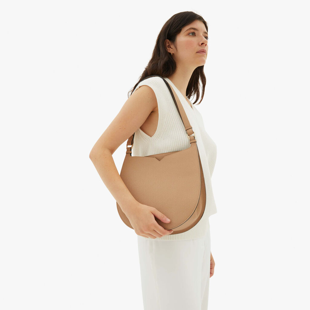 Valextra Borsetta a spalla Weekend in Pelle Beige | Valextra Hobo Vendite Flash