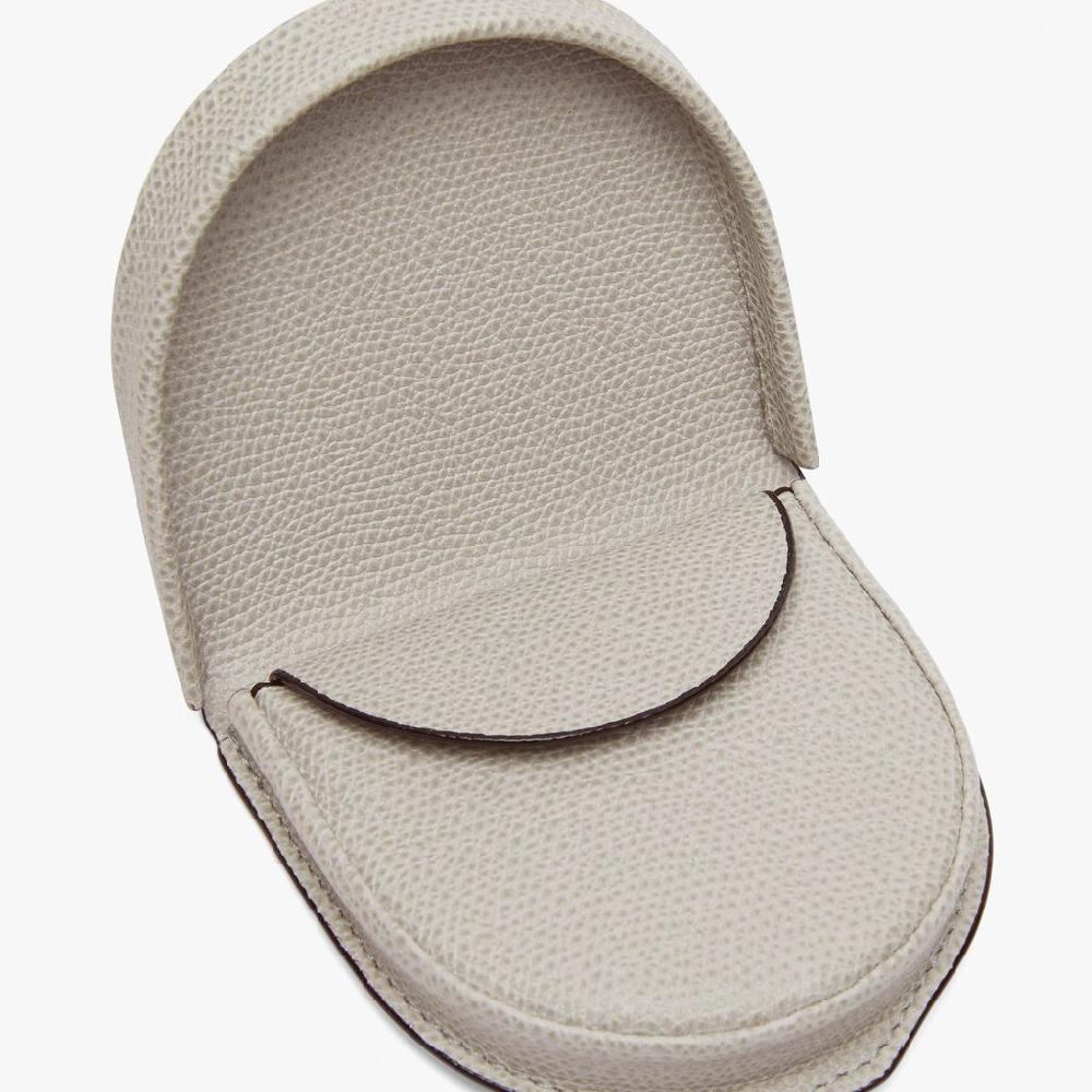 Valextra Portamonete in Pelle Grigio chiaro | Valextra Piccola Pelletteria Negozio online di fabbrica