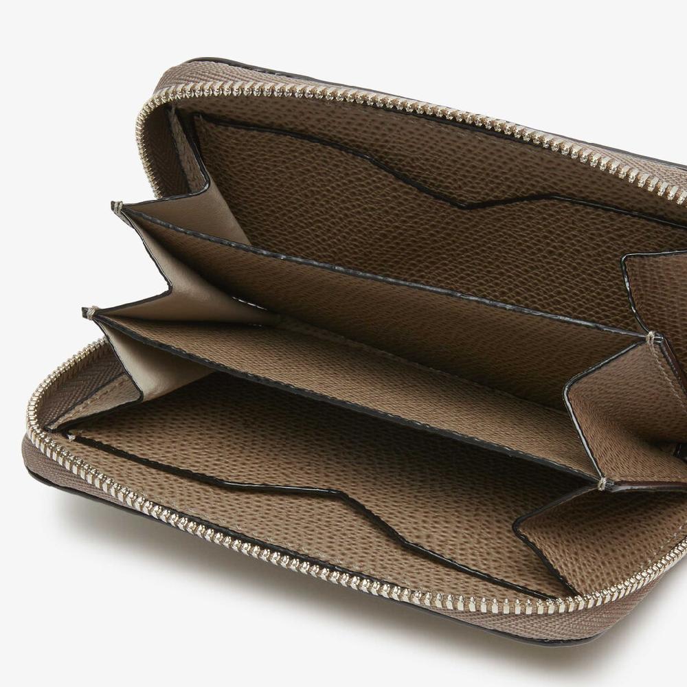 Valextra Portatessere da Donna in Pelle Marrone | Valextra Zip Around Prezzo di fabbrica
