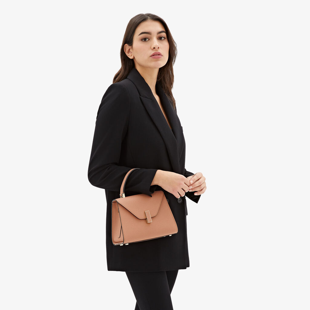 Valextra Borsa a mano Donna Mini in Pelle Marrone | Valextra Iside Cyber Monday