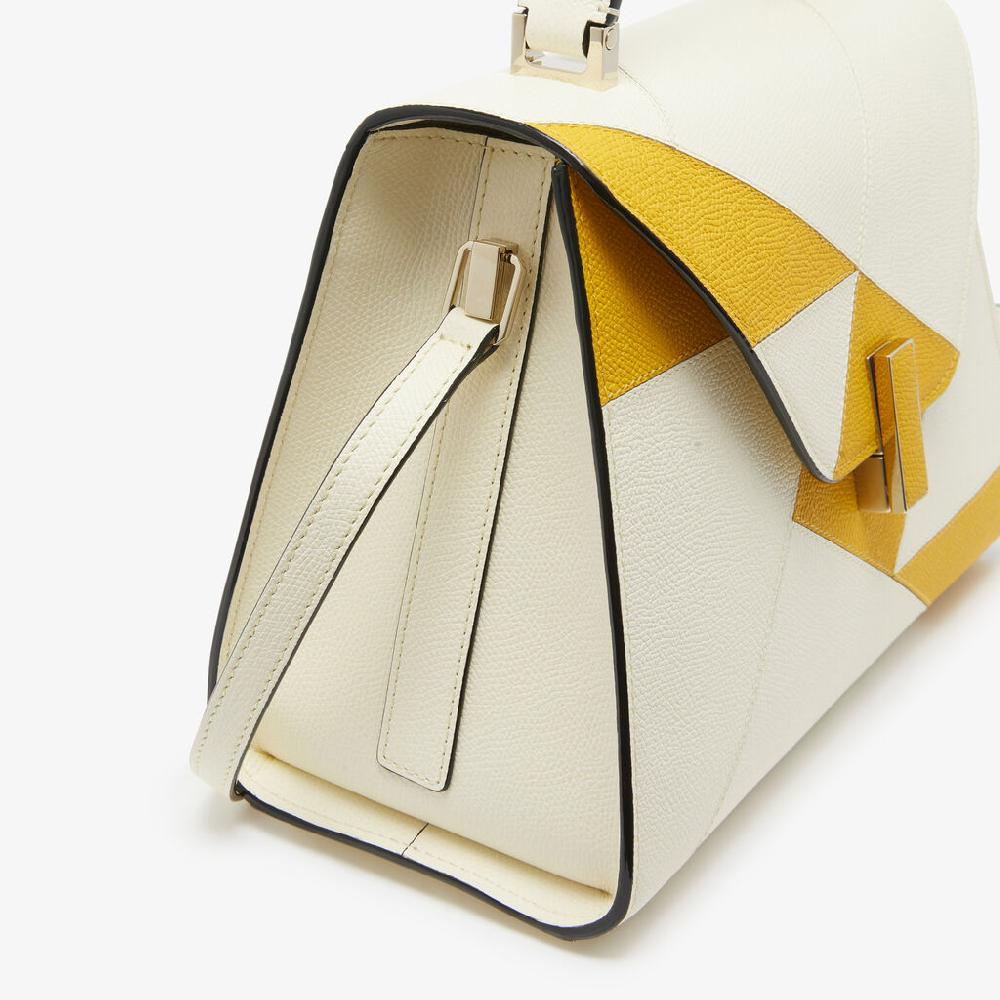 Valextra Borsa a mano da Donna Bianca e Gialla | Valextra Iside Offerta Anniversario