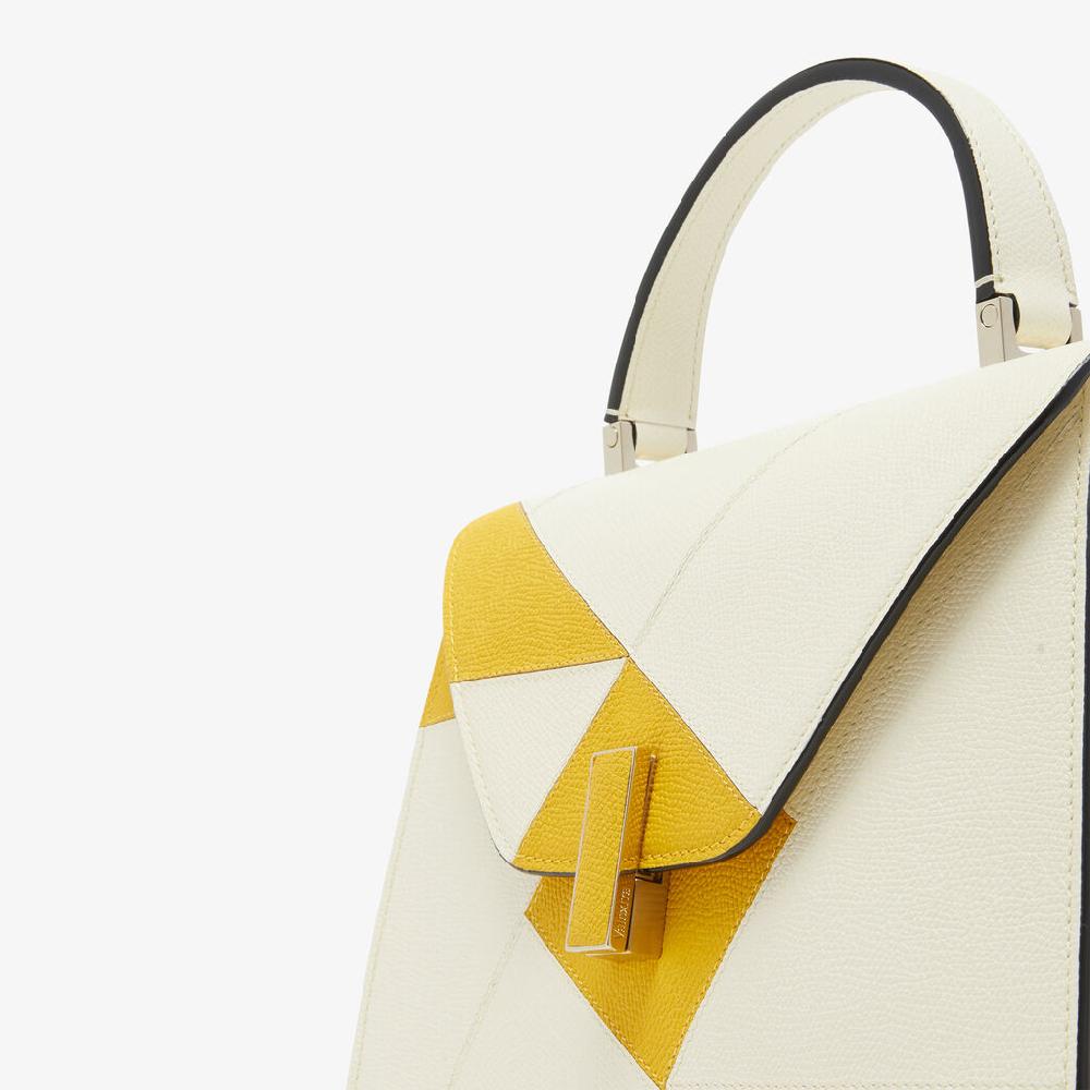 Valextra Borsa a mano da Donna Bianca e Gialla | Valextra Iside Offerta Anniversario