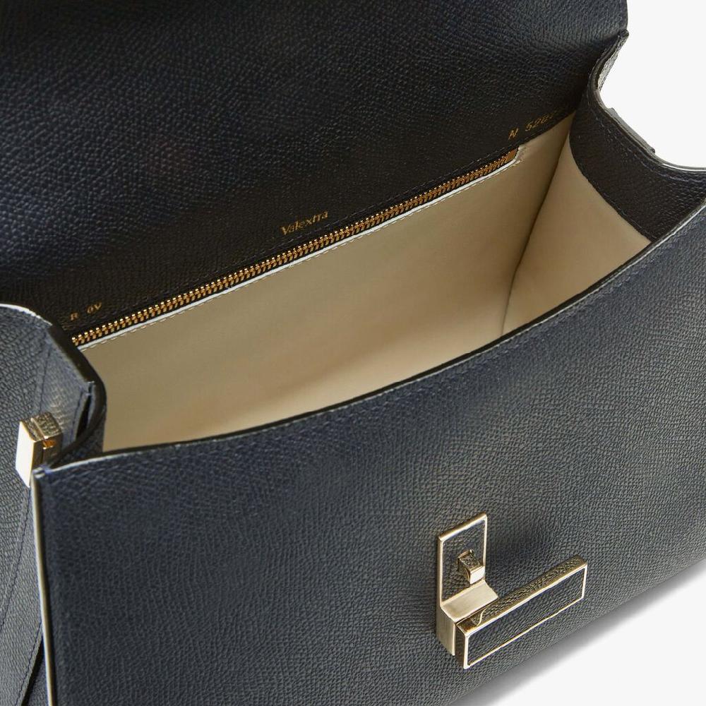 Valextra Borsa a mano Media in Pelle Blu Ottanio | Valextra Iside Smaltimento dello stoccaggio