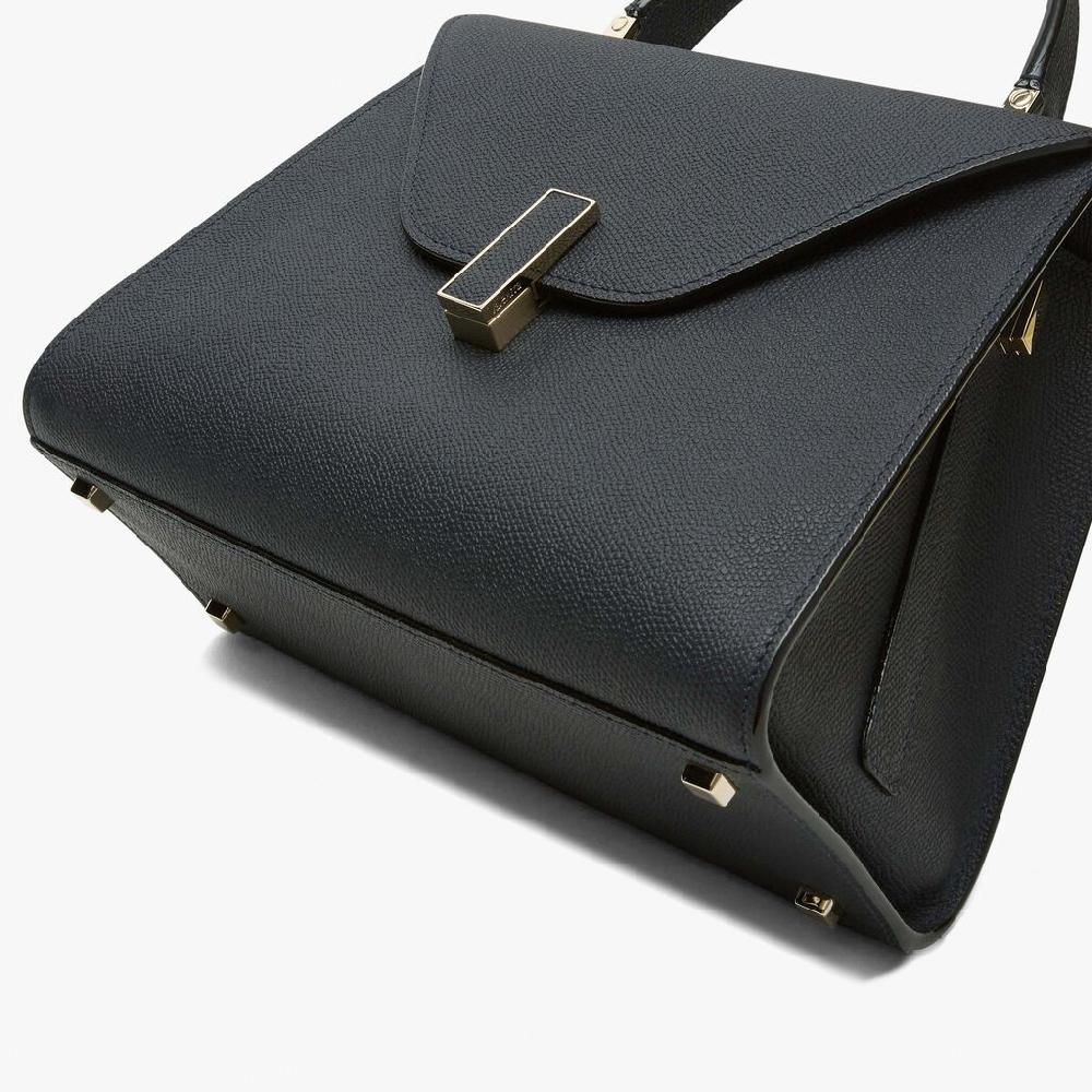 Valextra Borsa a mano Media in Pelle Blu Ottanio | Valextra Iside Smaltimento dello stoccaggio