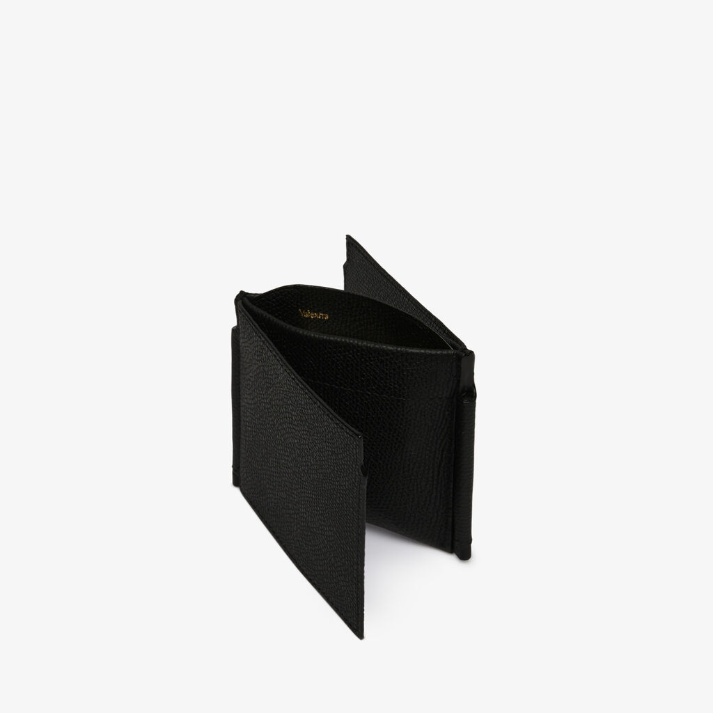 Valextra Portafoglio con fermasoldi trifold in Pelle Nera | Valextra Offerta temporanea
