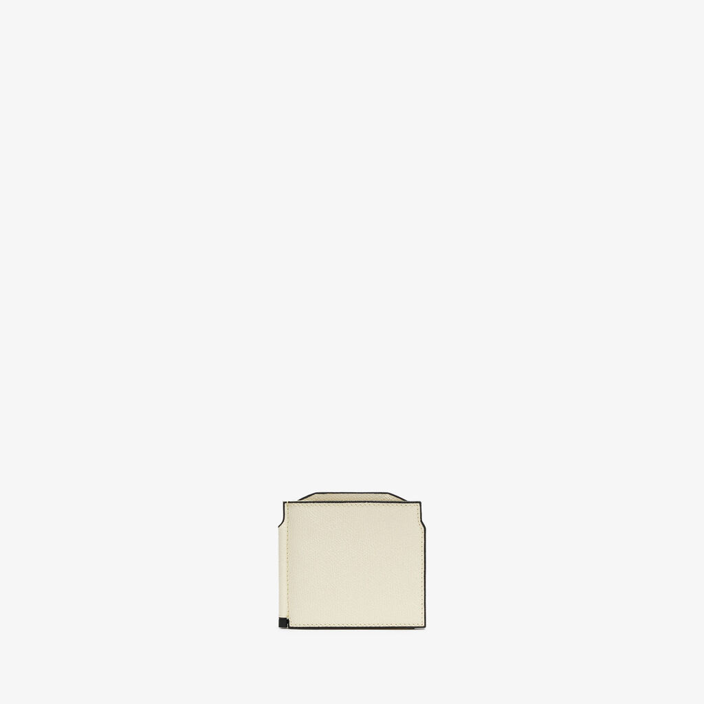 Valextra Portafoglio con fermasoldi trifold in Pelle Bianca | Valextra Offerte esclusive