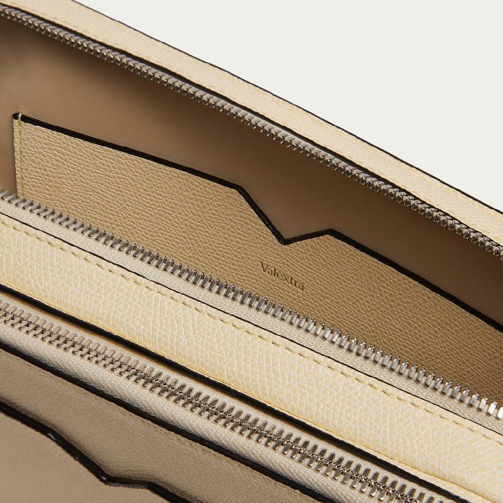 Valextra Valextra V-Line: Marsupio a tracolla in Pelle Bianca di lusso Bestseller