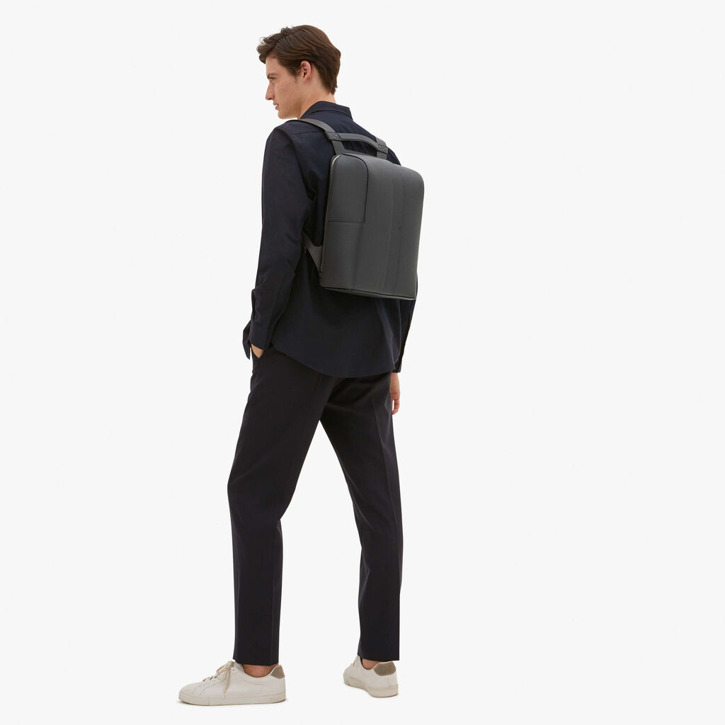 Valextra Valextra V-Line: Zaino da viaggio porta PC in Pelle Grigia Comprane uno, ottenene uno gratis