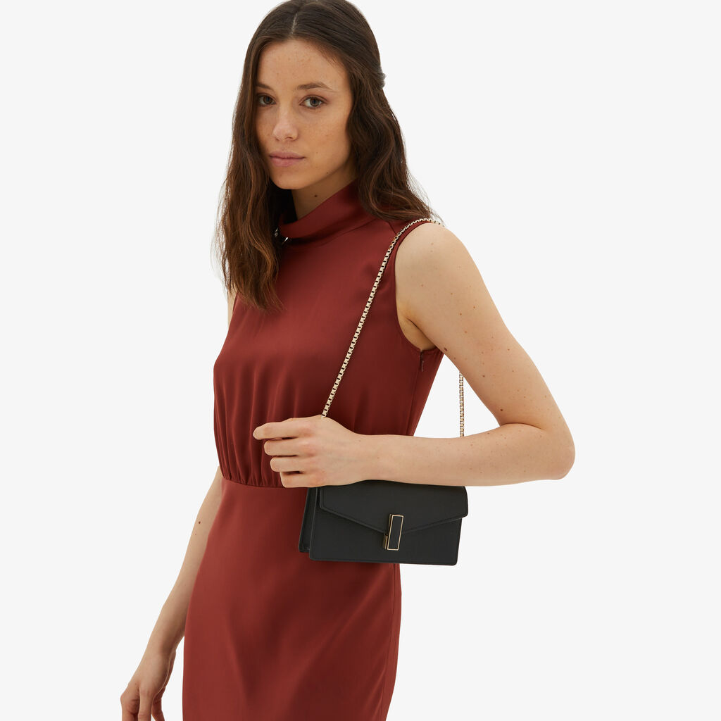 Valextra Borsa clutch semplice in Pelle Nera | Valextra Iside Rilascio limitato