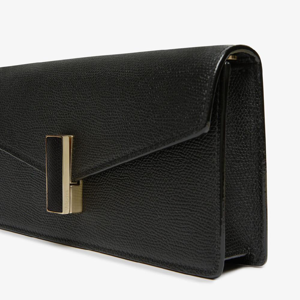 Valextra Borsa clutch semplice in Pelle Nera | Valextra Iside Rilascio limitato