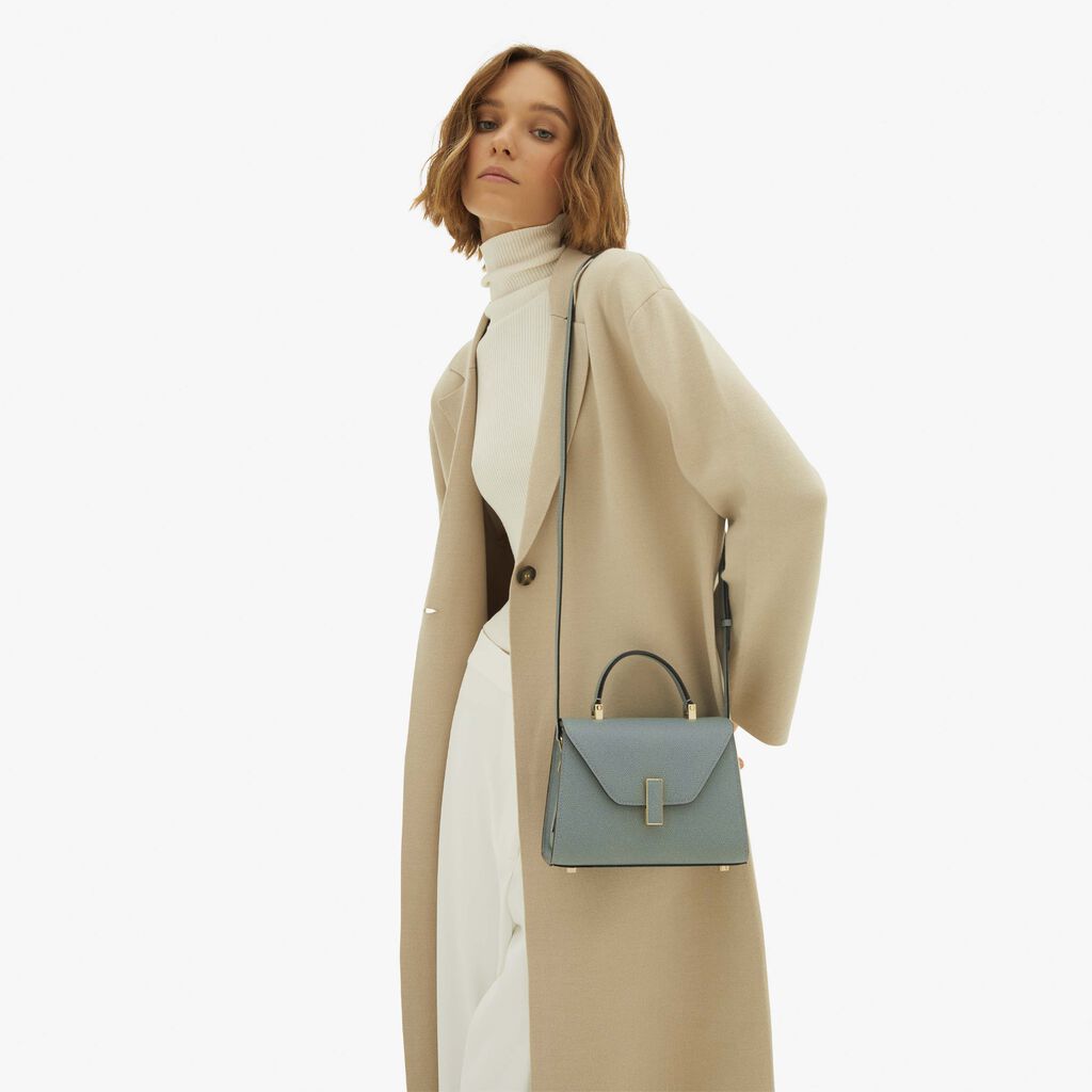 Valextra Borsa a mano Micro in Pelle Blu | Valextra Iside Ultimo giorno