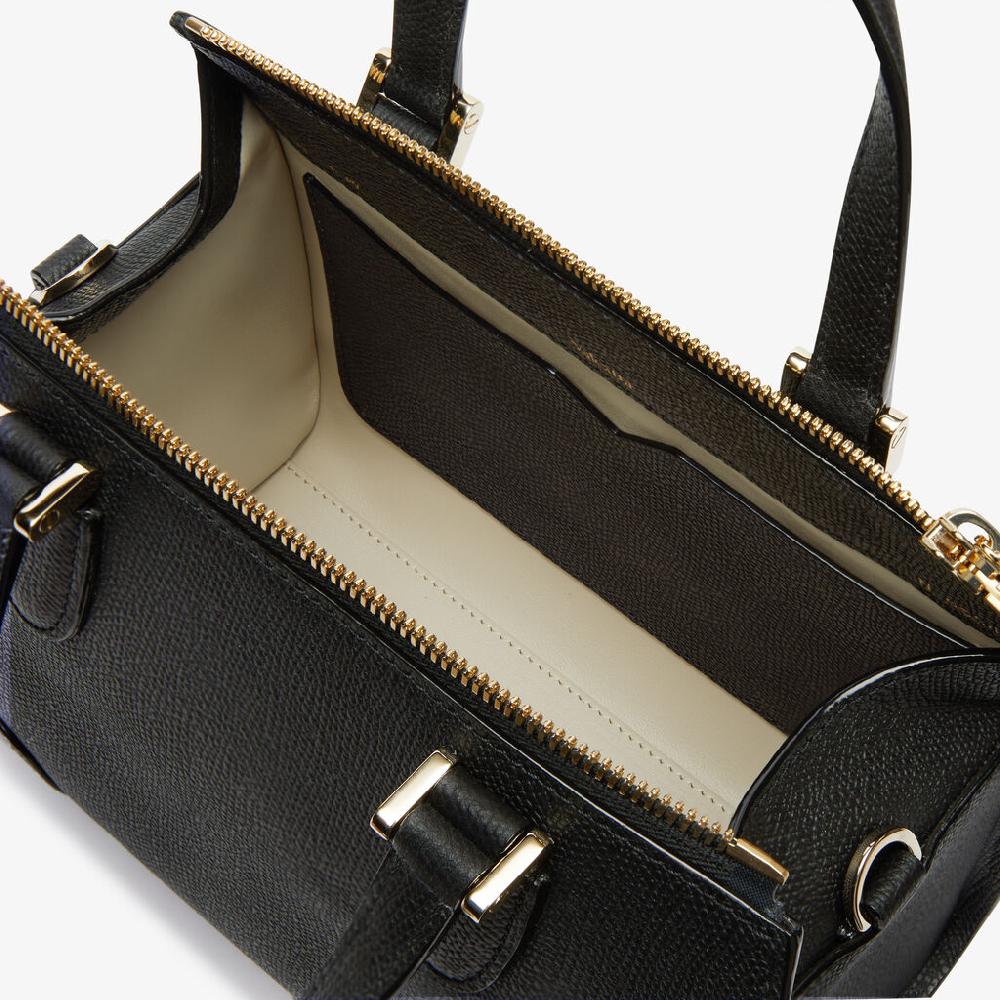 Valextra Borsa bauletto Mini elegante in Pelle Nera | Valextra Babila Promozione temporanea