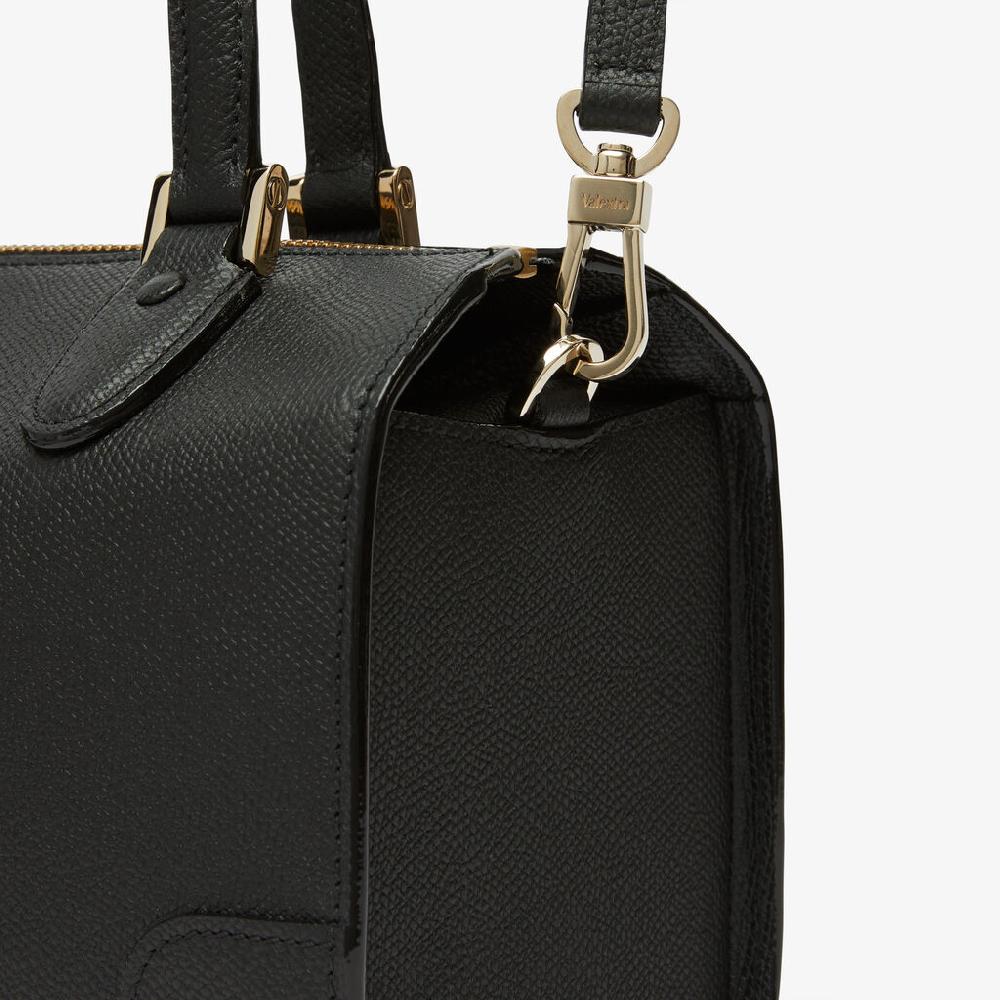 Valextra Borsa bauletto Mini elegante in Pelle Nera | Valextra Babila Promozione temporanea