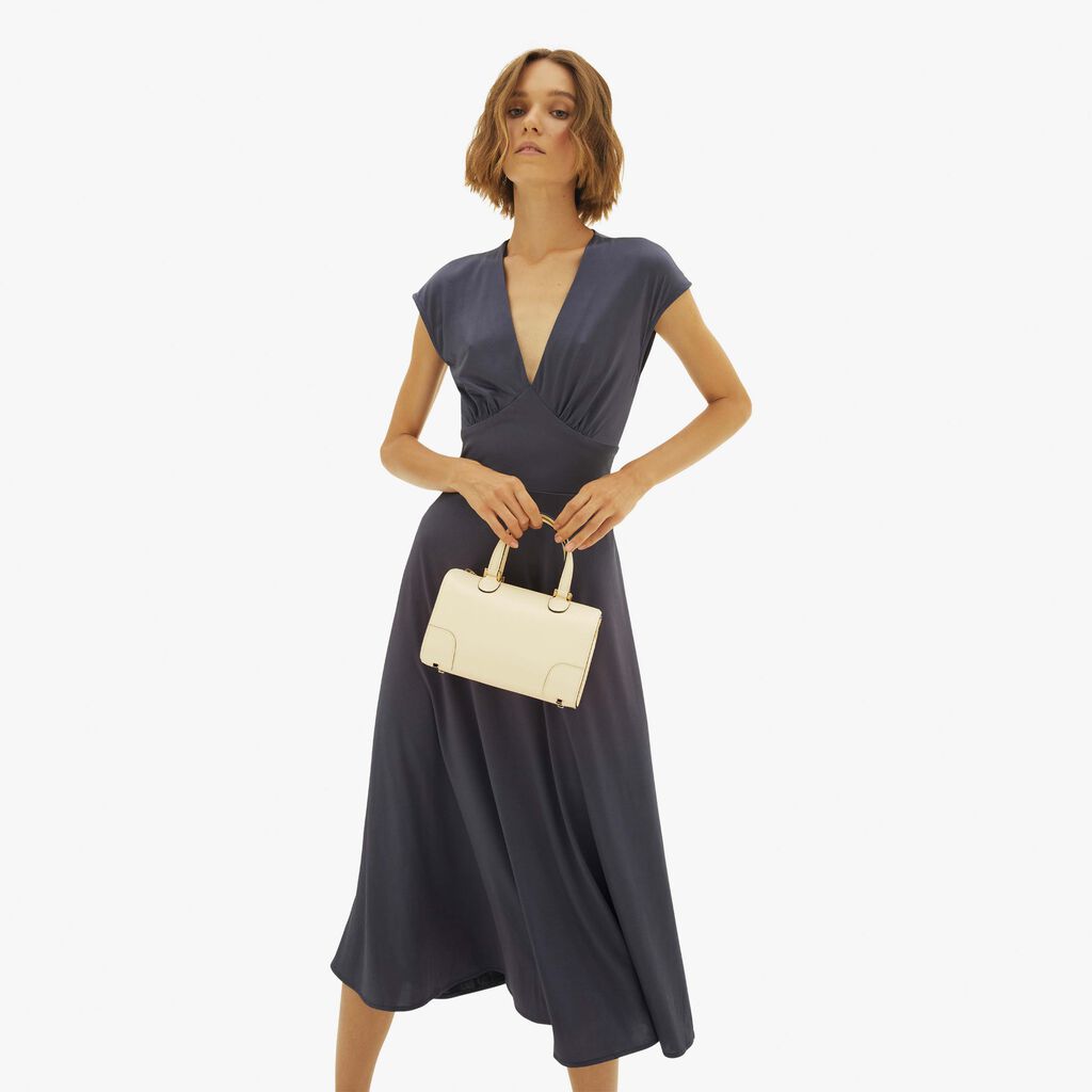 Valextra Borsa bauletto compatta in Pelle Bianca | Valextra Babila Fino al 50% di sconto